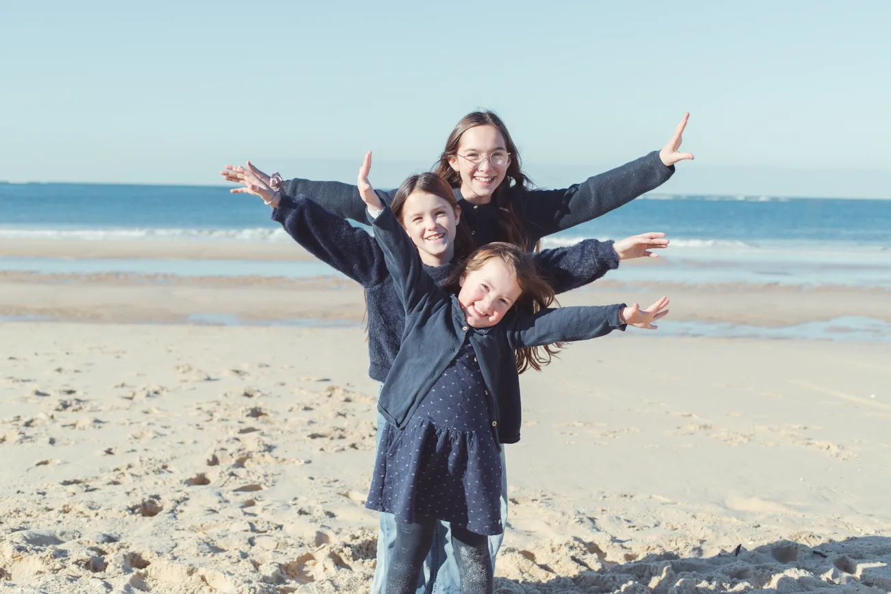 Séance photo en famille à la plage — Amour et Lumière, Bassin d'Arcachon